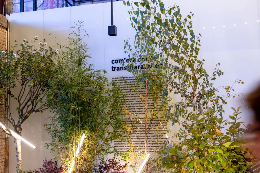 Allestimento verde all'Italian Teck Week 2024